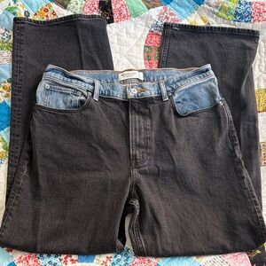 Abercrombie & Fitch Two-Tone Black Denim Jeans